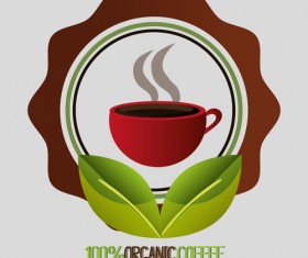 Organic coffee logos desgin vector 07