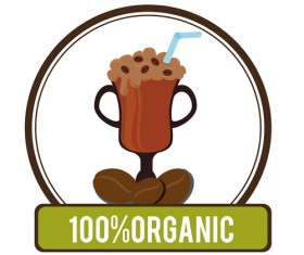 Organic coffee logos desgin vector 14