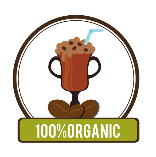 Organic coffee logos desgin vector 14