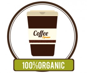 Organic coffee logos desgin vector 15