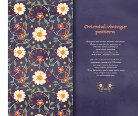 Oriental abstract background vintage vector 01