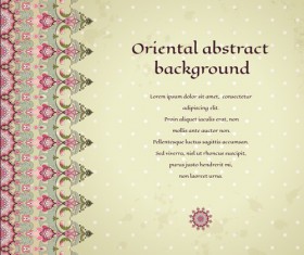 Oriental abstract background vintage vector 02