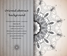 Oriental abstract background vintage vector 03