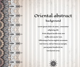 Oriental abstract background vintage vector 04