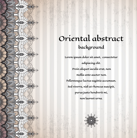 Oriental abstract background vintage vector 04