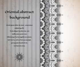 Oriental abstract background vintage vector 05
