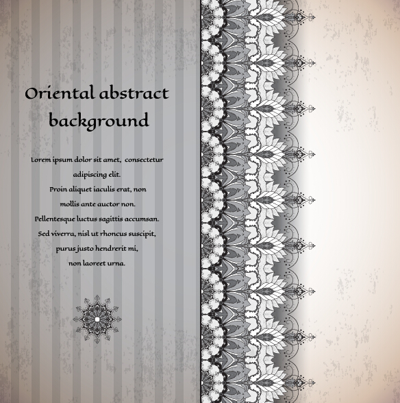 Oriental abstract background vintage vector 05