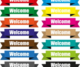 Origami ribbon banners design vector 01