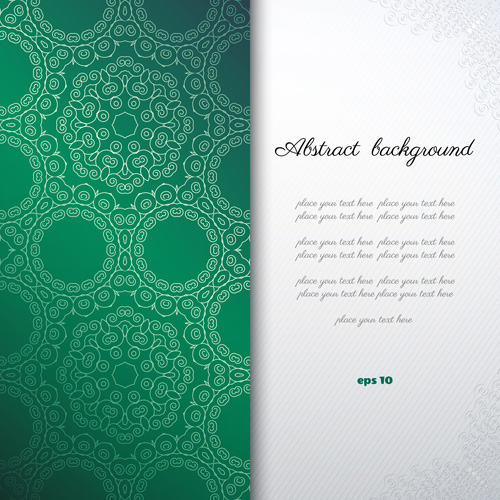 Ornaments pattern with abstract background vector 01