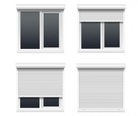 Plastic window design template vector 01