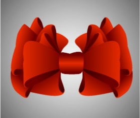 Realistic red bow vector