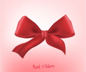 Red bow vector material