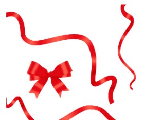 Red robbon with bow material