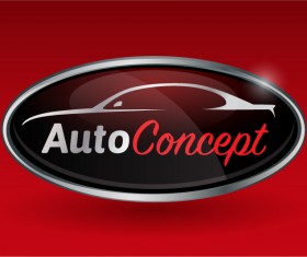 Red vehicle logo emblem vector