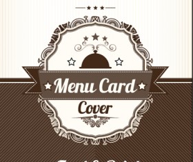 Retro styles restaurant menu cover vectors 01