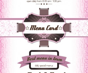 Retro styles restaurant menu cover vectors 03
