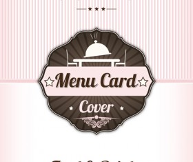 Retro styles restaurant menu cover vectors 06