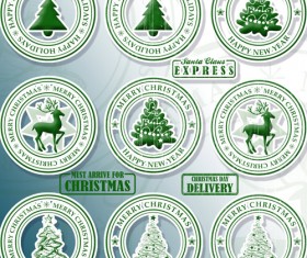 Round Christmas Stamps Brushes