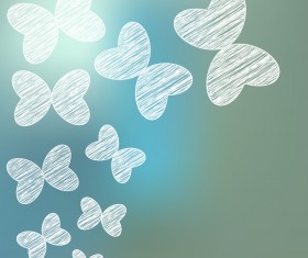 Scribble with blurs background vector