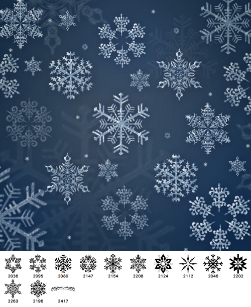 Set of Snowflakes Brushes abr