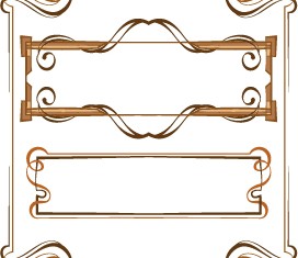 Set of simple hand drawn frame vectors 02