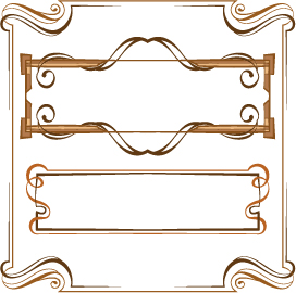 Set of simple hand drawn frame vectors 02