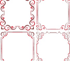 Set of simple hand drawn frame vectors 03