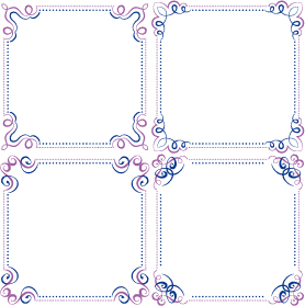 Set of simple hand drawn frame vectors 04