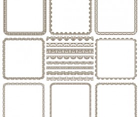 Set of simple hand drawn frame vectors 05