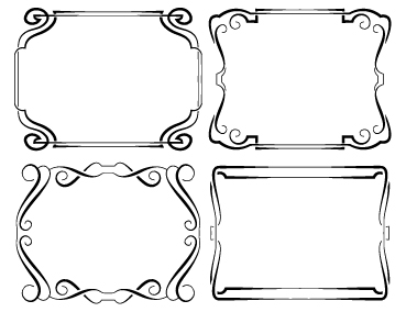 Set of simple hand drawn frame vectors 07