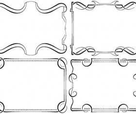 Set of simple hand drawn frame vectors 08