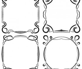 Set of simple hand drawn frame vectors 09