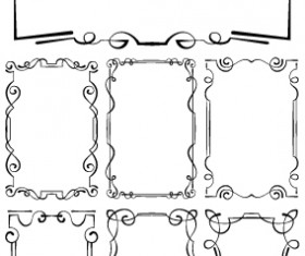 Set of simple hand drawn frame vectors 10