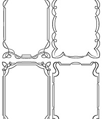 Set of simple hand drawn frame vectors 11