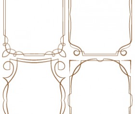 Set of simple hand drawn frame vectors 12