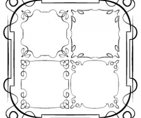 Set of simple hand drawn frame vectors 13