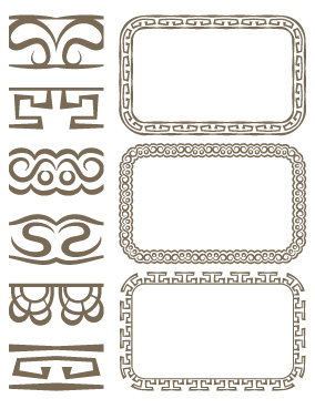 Set of simple hand drawn frame vectors 14
