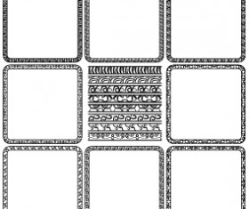 Set of simple hand drawn frame vectors 15