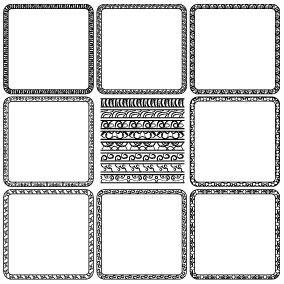 Set of simple hand drawn frame vectors 15