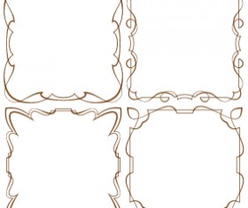 Set of simple hand drawn frame vectors 16