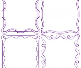 Set of simple hand drawn frame vectors 17