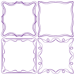Set of simple hand drawn frame vectors 17