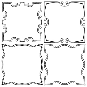 Set of simple hand drawn frame vectors 18