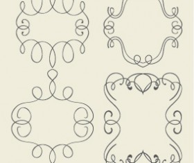 Set of simple hand drawn frame vectors 19