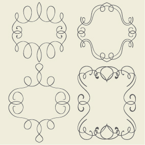 Set of simple hand drawn frame vectors 19