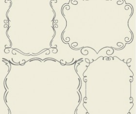 Set of simple hand drawn frame vectors 20