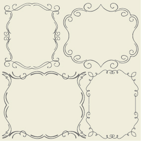Set of simple hand drawn frame vectors 20
