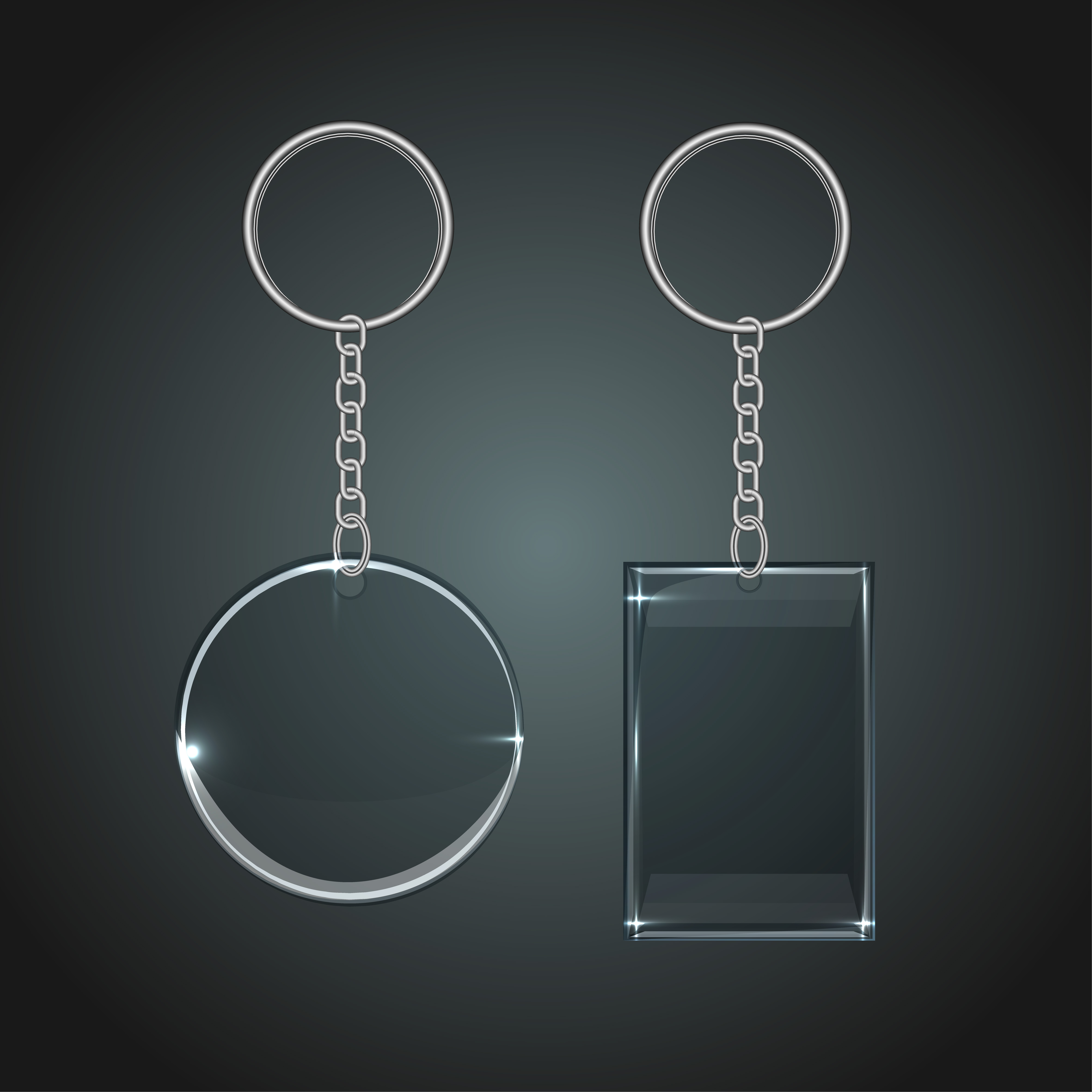 Download Shining keychain template vectors 05 free download