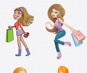 Shopping women psd graphic