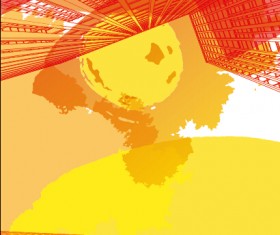 Skyscrapers with grunge background vectors 02